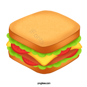 三明治 特色食物 快餐 手绘 美国 食物插画