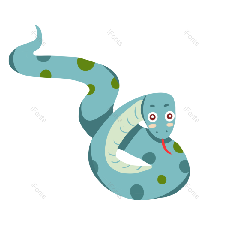 插画图片,蓝色元素,动物PNG,手绘免抠素材
