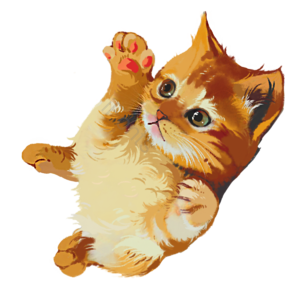 小猫咪 猫咪 猫 可爱 宠物 黄色 毛茸茸 手绘