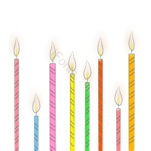 动画片 发光的 彩色 手绘竽 火成 寿辰 祝福 蜡烛