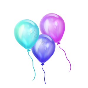 彩色 取色 手绘竽 插画用图 气球 水彩 生日气球 立体