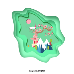 日本建筑 剪纸 东京铁塔 古塔 富士山 立体 3d