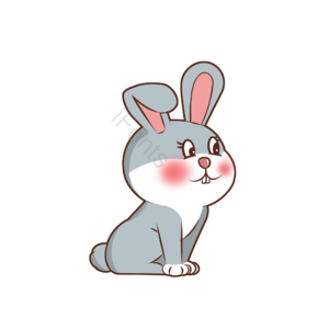 兔子 兔 剪贴画 手绘 插画 可爱 clipart 坐