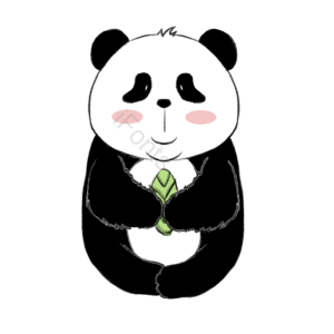 可爱 手绘 竹子 熊猫 萌 动物 卡通