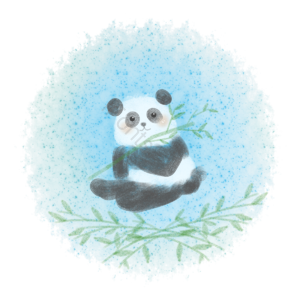 可爱 手绘 熊猫 竹子 创意 手绘熊猫 手绘动物 萌