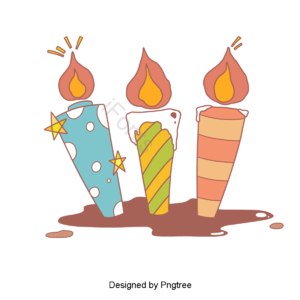 元素 动画片 卡通风格 可爱 庆祝 寿辰 蜡烛 生日剪贴画