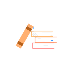 扁平化 橙色 书籍 book 书签 学习