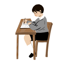 儿童 学生 人物 孩子 学习 写字 课桌 椅子