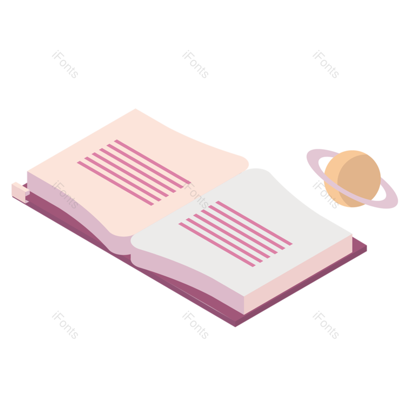 复古图片,书本元素,办公用品PNG,星球免抠素材