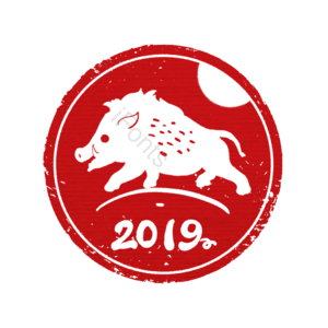 圆形 纹理 红印 日本 印章 图案 年 2019