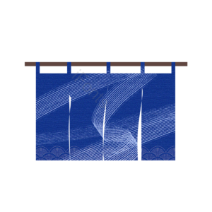 元素 帘子 日本 蓝色 波浪花纹