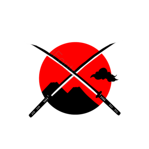 云 令兵器 阳光 富士 手绘竽 插画用图 日本武士刀 武器