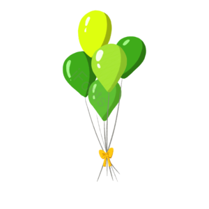 生日 气球 装饰物 生日派对 元素 插画 手绘
