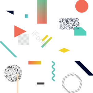 创作背景 图形装饰 孟菲斯风格 正方形 时尚图案 线条 线剪贴画 方形剪贴画