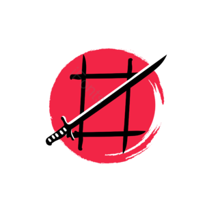 令兵器 阳光 手绘竽 插画用图 日本武士刀 武器 武士剑 白色
