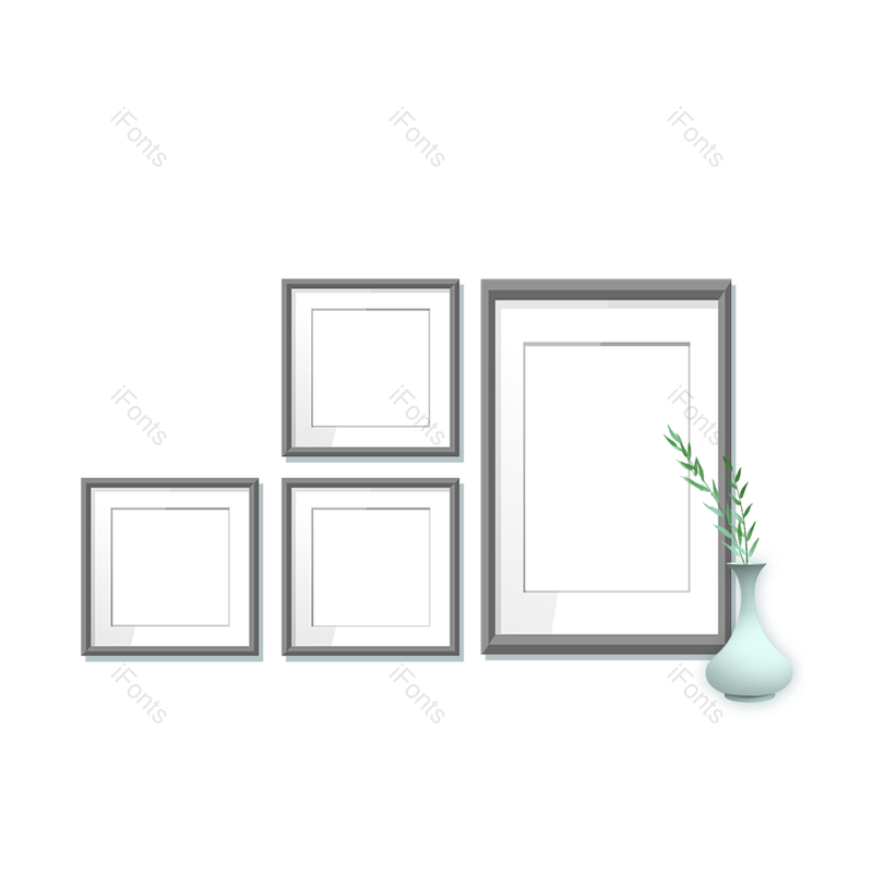 立体图片,灰色元素,花瓶PNG,免抠素材