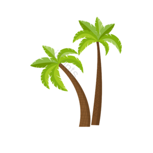 动画片 树 棕榈树 植物 椰子树 热带植物 树剪贴画 卡通剪贴画