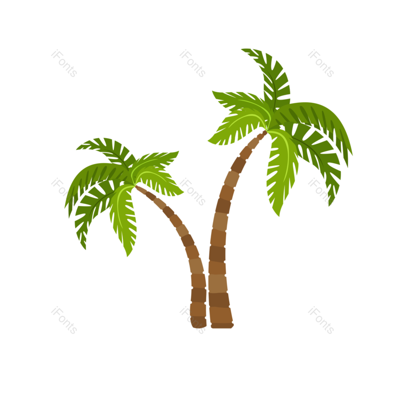 夏日图片,椰子树元素,热带植物PNG,免抠素材