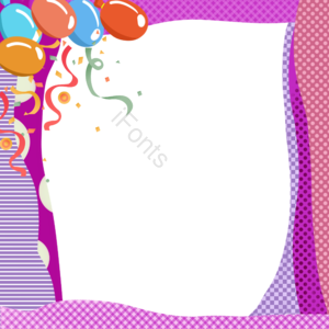 庆祝 彩色方框 颜色边界 手绘竽 插画用图 文框 气球 happy生日快乐
