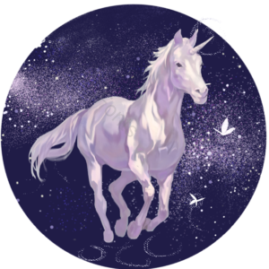 独角兽 闪亮 星星 喷溅 浪漫 传说 神圣 梦幻