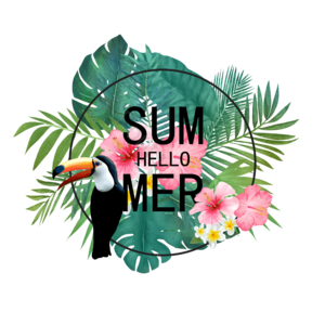 热带植物 夏日 夏日边框 热带植物边框 鹦鹉 花