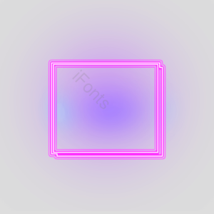 发光的 方形边框 灯效果 边框 氖 霓虹灯边框 帧剪贴画 边框剪贴画