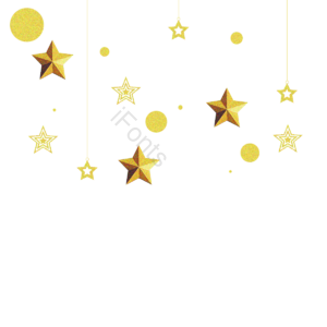 星星 金色 简约 元素