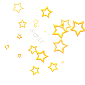 元素 金色 立体 星星 镂空 简约