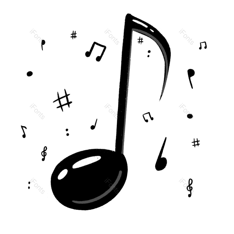 图案图片,符号元素,黑色PNG,音乐免抠素材