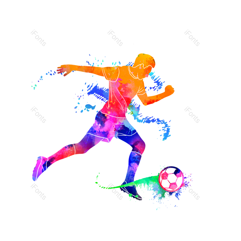 人物图片,动画片元素,踢足球PNG,运动员免抠素材