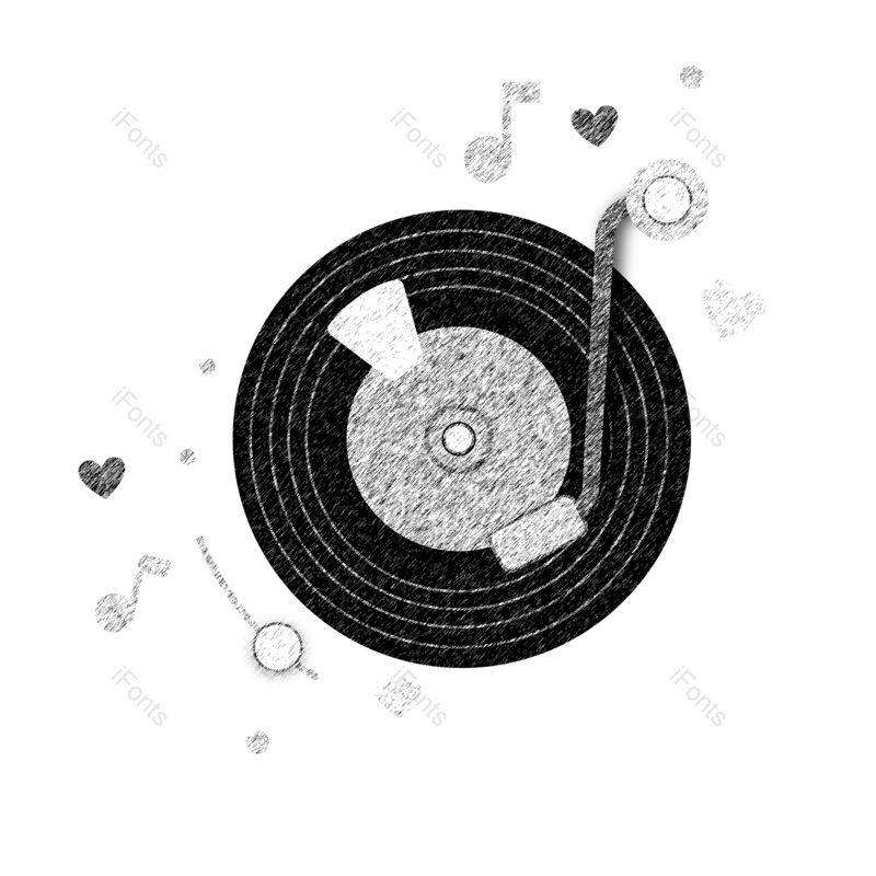 元素图片,黑白元素,简约PNG,音乐免抠素材