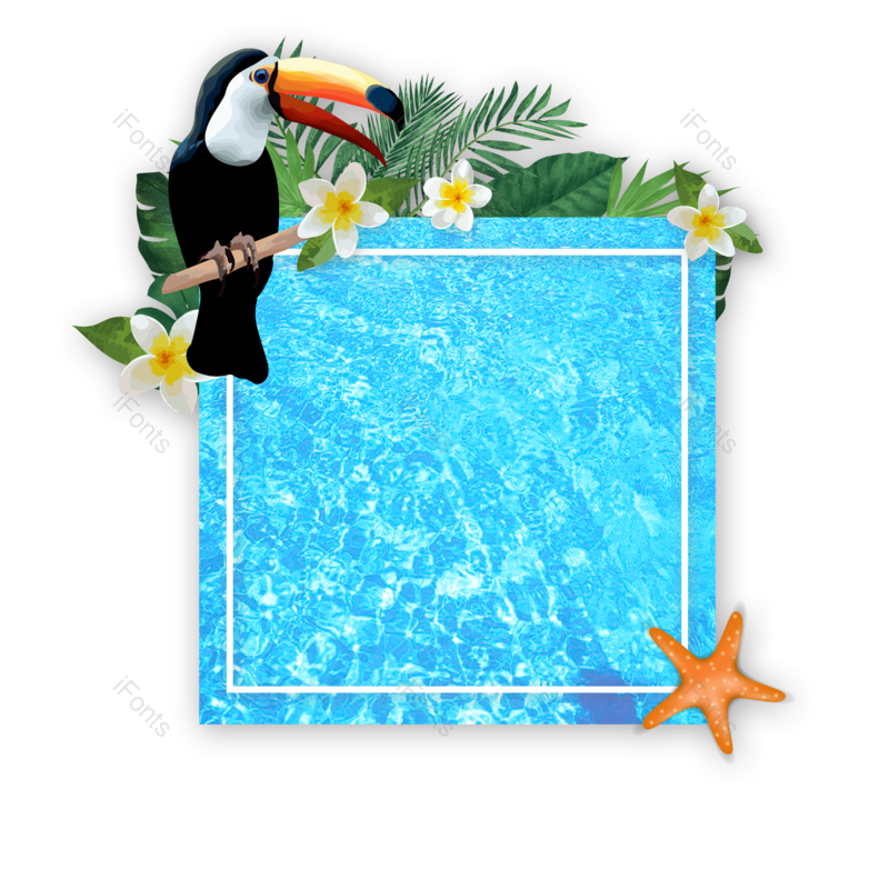 商业banner图片,夏日元素,夏日边框PNG,太阳免抠素材