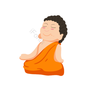 佛陀 佛教 佛诞 佛 动画片 和尚 手绘 祈祷