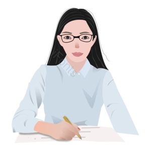 商务 办公 女性 眼镜 笔 白衬衫 纸张 文件