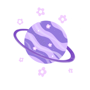 星球 星座 轨道 波浪 紫色 花朵