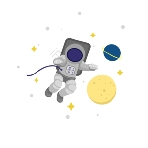 动画片 隔空 太空人宇航员 扁平的 繁星 星星 月亮 明星剪贴画