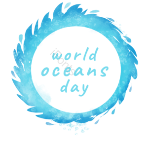 水彩 世界海洋日 海洋日 水滴 水波纹