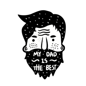 大胡子 父爱 简约 my dad is the best