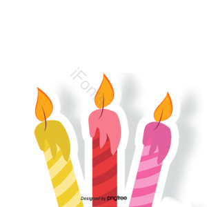 圆筒 条纹纹路 烛火 生日聚会 简单的 取色 生日剪贴画 卡通剪贴画