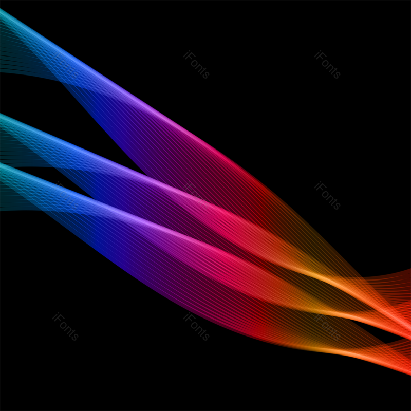 线条图片,科技感元素,抽象PNG,彩虹色免抠素材