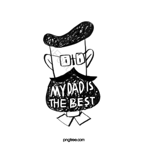 人物 人 男人 卡通 黑白 线条 my dad