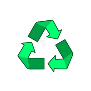 logo元素 垃圾回收logo 常规 简约 有描边 不规则形状 彩色 绿色