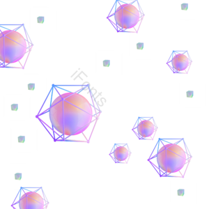 立体 几何元素 3D 创意 立体几何 彩色 C4D 3d立体插画