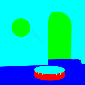 3D 几何元素 有创意的 彩色 立体 立体几何 耳机 彩色剪贴画