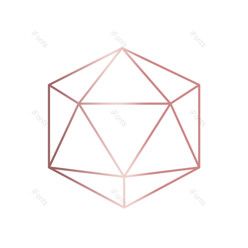 线条图片,立体元素,图案PNG,玫瑰金免抠素材