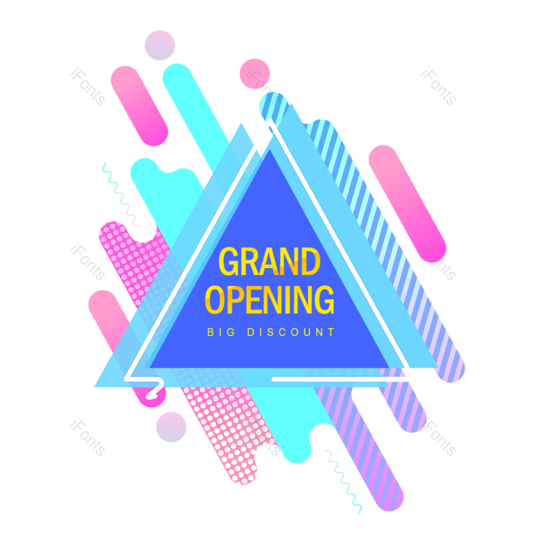 线条图片,标签元素,蓝色PNG,三角形免抠素材