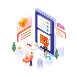 isometric 流动的 应用程式 软件 工艺技术 数字的 进程 设计
