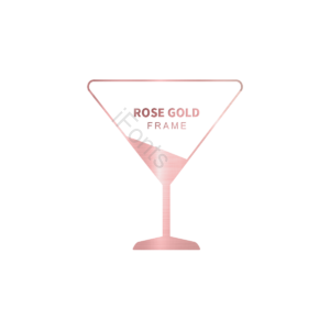 边框 玫瑰金 线条 质地 大纲 酒杯 高脚杯 玫瑰剪贴画
