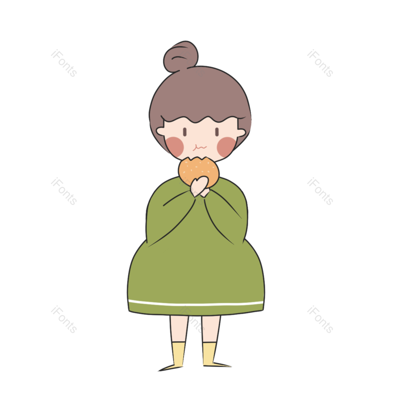 卡通图片,简约元素,简笔画PNG,女孩免抠素材