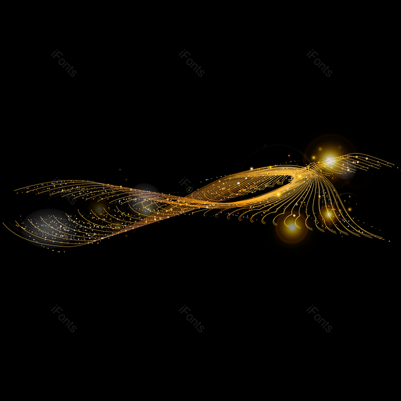 装饰图片,光点元素,金色闪光PNG,漂浮免抠素材